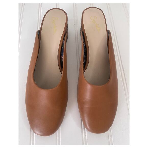 Seychelles Chorus 2 Cognac Leather Clogs Mules Slide Ons Shoes - Size Women's 10 - Picture 3 of 11